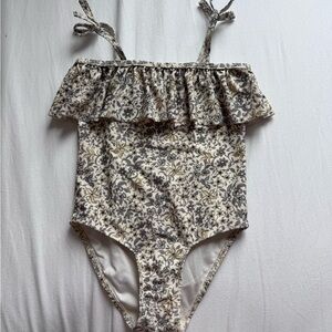 Rylee + Cru Leafy Print Swimsuit